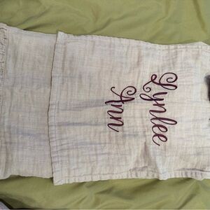 Personalized Cream Baby Blanket